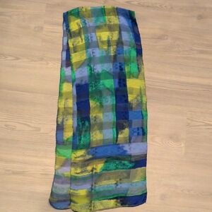 Vibrant Multicolor Plaid Scarf